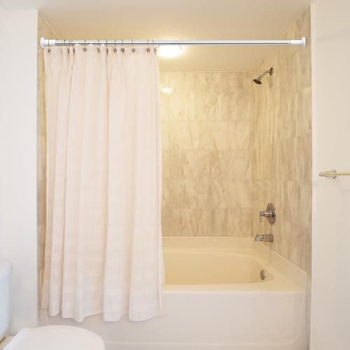 ZOCONE Shower Curtain Rods 51-148 In(4.25-12Ft), Tension Curtain Rods No Drilling, Heavy Duty Long Tension Rod, Outdoor Curtain Rods for Patio, Curtain Pole Christmas Garland Rod, Stainless Steel - Thumbnail 6