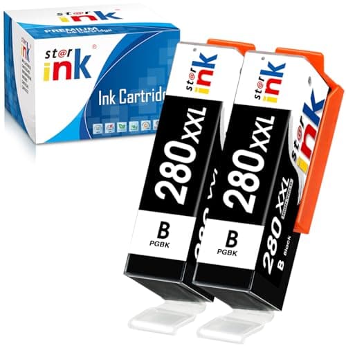 st@r ink Compatible Ink Cartridge Replacement for Canon PGI-280 XXL 280XXL PGBK for Pixma TR8620 TR8620a TR8520 TR7520 TS9120 TS8320 TS8220 TS6120 TS6220 TS6320 Printer(2 Packs) - Image 1