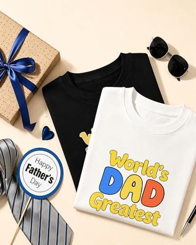 YTD Dad Graphic T Shirt for Men, Worlds Greatest Dad Shirt, Cotton Relaxed Fit Casual Gift Tee - Thumbnail 4