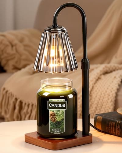 Marycele Black Candle Warmer Lamp with Timer & Dimmer Adjustable Height for Candle Jars, Mothers Day Gifts for Mom Birthday Gifts for Women Sister, Wax Candle Lamp Warmer Home Decor with 2 Bulbs - Image 1