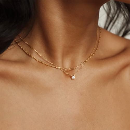 BAYLAY Gold Chain for Women - 18K Gold Plated Chain Necklace Woman Dainty Gold Necklace for Women Non Tarnish Gold Necklace Gold Chain Gold Jewelry Gifts Size 18 inch - Thumbnail 3