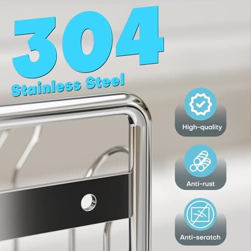 Azevix Large Dish Drying Rack, Expandable Dish Rack, 304 Stainless Steel Dish Racks for Kitchen Counter, Multifunctional Dish Drainers with Utensil Holder & Cutting Board Holder - Thumbnail 3