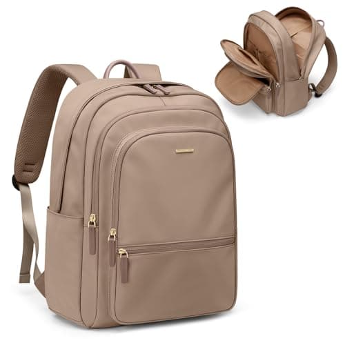 GOLF SUPAGS Backpack for Women Work College Travel Laptop Backpacks Multi-Functional Casual Daypack Teacher Nurse Everyday Bags Fits 15.6 Inch Notebook (Champagne) - Image 1