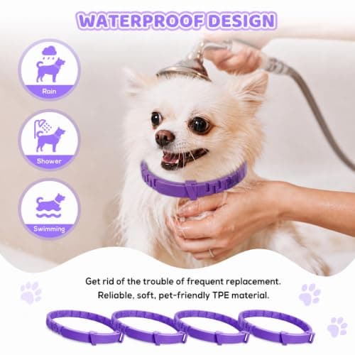 Calming Collar for Dogs 4 Pack, Purple Dog Calming Collar for Anxiety & Stress Relief, Pheromone Dog Collar for Small Medium Large Dogs, 240 Days Protection Each - Thumbnail 5
