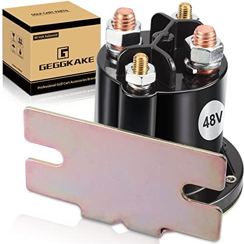 Geggkake EZGO TXT Solenoid, 48V Golf Cart Solenoid, Fit E-Z-GO Electric 48V TXT 2010-Up & All 48V MPT 800/1000 Vehicles Golf Cart, OEM# 612711 - Image 1