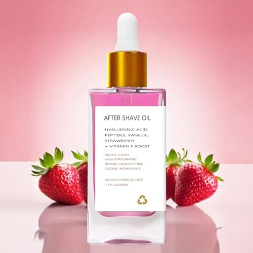 After Shave Oil for Smooth Skin, Strawberry Vanilla After Shave Oil for Women, Soothing Post-Shave Care Fast Absorption, Prevent Ingrown Hair For Smooth Irritation-Free Skin Sensitive Skin Safe - Image 1