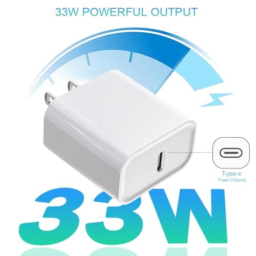 iPhone 17 16 15 Charger, 2-Pack 33W Fast Charging Wall Charger Adapter Block Cubes with 6ft USB C to USB-C Cable Data Sync Type C Cord for iPhone 17 16 15 Pro Max 17 16 15 Pro 16 15 Plus iPad 17 Air - Thumbnail 3