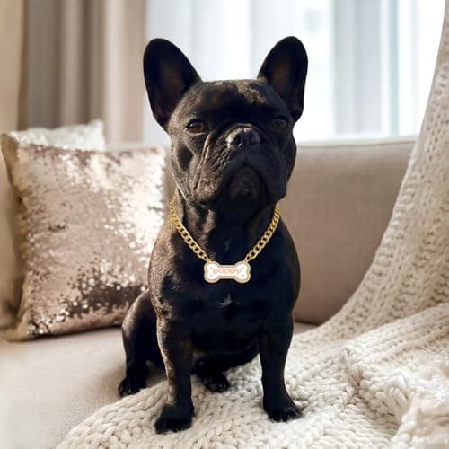 Cicy Bell Pet Dogs Cats Bow Collars | Alloy Cute Fashion Dog Necklace with Dog Bone Charm for Small Medium | Adjustable Elegant Sweet Accessories Gift for Kitten Puppy - Thumbnail 4