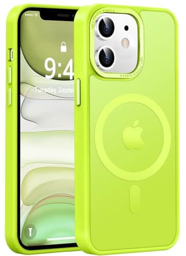 Newfuture Designed for iPhone 11 Case with Strong Magnetic [13 FT Military Drop Protection] [Compatible with Magsafe] Translucent Matte Shockproof with Anti-Fingerprint Phone Case, Fluorescent Green - Image 1