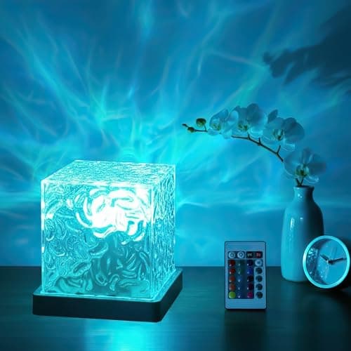 Mavsigak 2026 New Ocean Wave Projector Light, 16 Color Touch & Remote Ocean Lamp, 3D Water Ripple LED Night Light, Romantic Ambient Lighting for Bedroom, Kids Room, Meditation, Relaxation, Home Decor