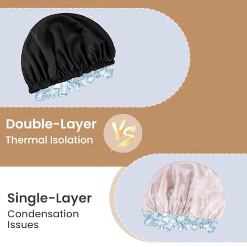 Zixsavk Adjustable Double Layer Silk-Satin Hair Bonnet for Women - Sleep Hair Protector Ideal for Natural Curly Hair, Anti-Frizz & Moisture Retention (black,Large) - Thumbnail 4