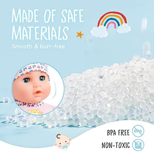 SMILESSKIDDO Interactive Baby Doll Pink - 16 Inch Crying Talking Feeding Dolls with Different Sounds and Accessories, Pretend Play Preschool Toys for 2 3 4 5+ Year Old Girls Boys Gift - Thumbnail 5