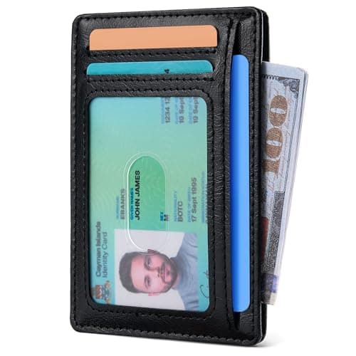 Espera Slim Minimalist Front Pocket Wallet for Men, RFID Blocking Credit Card Holder, Thin Travel ID Card Case, Gifts for Men - Thumbnail 2