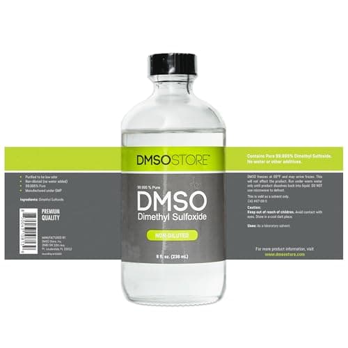 DMSO 8 oz. Glass Bottle Non-diluted 99.995% Pure Low Odor Pharma Grade Liquid Dimethyl Sulfoxide Super High Quality Made by DMSO Store - Thumbnail 2