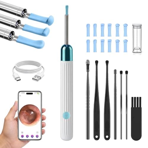 Ear Wax Removal Tool with Camera, 1080P HD Ear Cleaner with 6 LED Lights & 6 Ear Picks, Earwax Remover Kit Compatible with iOS & Android for Adults & Kids - Image 1