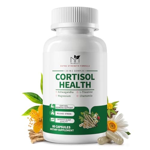 MABEFY Cortisol Supplements for Women/Men - 10 in 1 Cortisol Manager Reducer Lower Detox Balance with Magnesium, Ashwagandha, L-Theanine for Stress, Sleep, Calm, Mood Support - 60 Capsules for 30 Days - Image 1