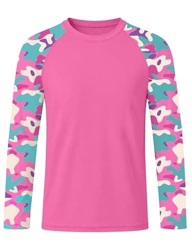 Roadbox Boys' Rash Guard Long Sleeve, UPF 50+ Kids Toddler Swim Shirt, UV Sun Protection Youth Water Shirts for Beach Surf - Image 1