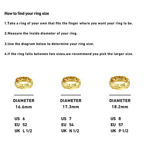 Valloey Rover Gold Rings for Women 14K Gold Filled Band Rings Statement Ring Chunky Jewelry Gift for Women Comfort Fit Size 6 - Thumbnail 5