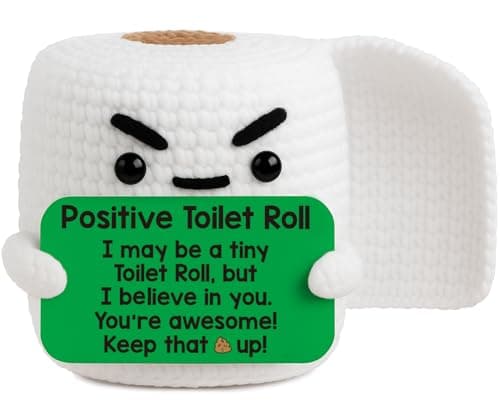 TuSuQing Positive Crochet Gag Christmas Stocking Stuffers Birthday Gifts for Women Men Husband Boyfriend Son Friend Coworker Boss Leader, Funny Small Handmade Cute Stuff - Image 1