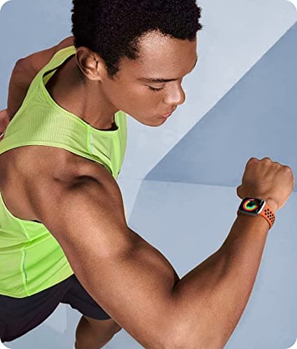 Keponew Compatible with Apple Watch Band 38mm Women, with Apple Watch Band 40mm 41mm 42mm 44mm 45mm 49mm iWatch Bands Ultra SE Series 8 7 6 5 4 3 2 1, Sport Breathable Soft Silicone Straps - Thumbnail 4