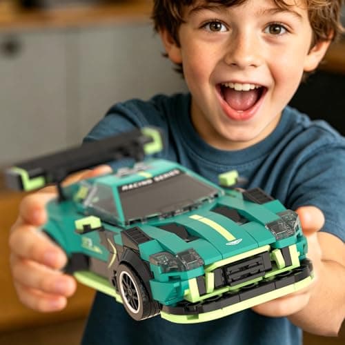 Xbert brix Race Car Building Sets, Sport Car Model Kit for Kids,Boys, Racing Fans, Supercar Play Toys, Collectible Vehicle Building Blocks Set, Ideal Gift for Birthday - Thumbnail 2