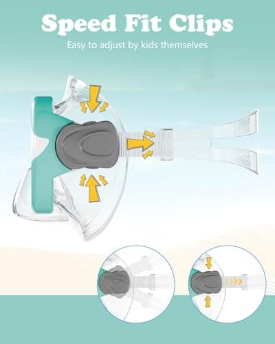 Aegend Kids Swim Mask Goggle, Swimming Goggles with Nose Cover Tempered Glass 180° HD Wide View - Thumbnail 6