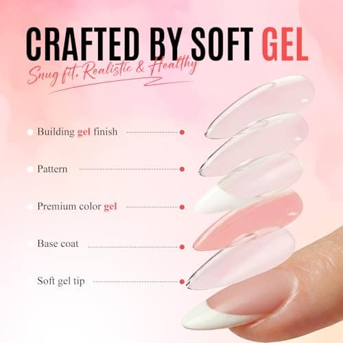 Bioday Press on Nails Short Almond, Soft Gel Purple Cat Eye Fake Nails Kit, Reusable Stick on Nails with Glue, 30Pcs 15 Sizes Salon Quality False Nails, Ideal for Spring Summer Vacation DIY Gifts - Thumbnail 4