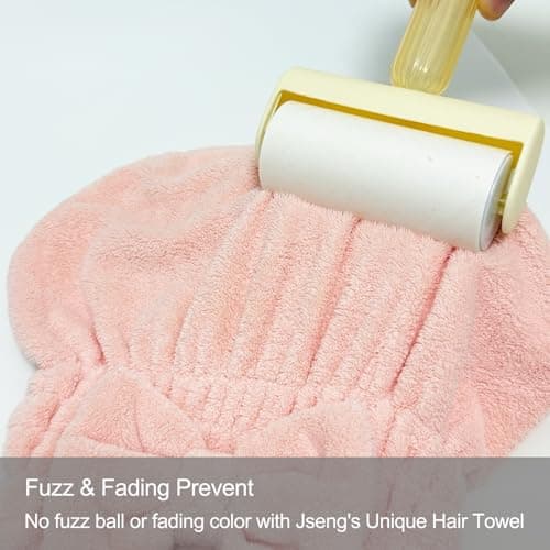 Jseng 3Packs Microfiber Hair Towel for Women - Quick-Drying, Super Absorbent Hair Wrap with Bow Design, Soft Hair Towel Turban for Curly Long Wet Hair - Thumbnail 5