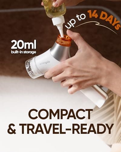 kingdo 2-in-1 Face Scrubber & Makeup Remover Device, Smart Automatic Foaming Facial Cleansing Brush Exfoliator with Face Cleanser for Deep Cleansing & Exfoliating & Removing Makeup Skin Care - Thumbnail 2