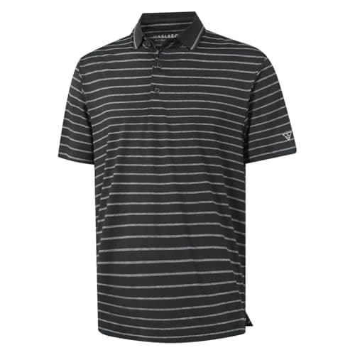 M MAELREG Men's Polo Shirts Moisture Wicking 3 Button Performance Short Sleeve Quick Dry Fit Casual Work Golf Polo - Image 1