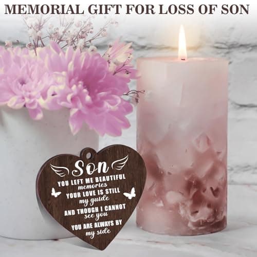Boiveco Memorial Gifts for Loss of Son, Sympathy Gift for Loss of Son Memorial Picture Frame, In Memory of Son Grief Remembrance Bereavement Gifts for Loss of Son, Display Two 4x6 Photos - Thumbnail 2