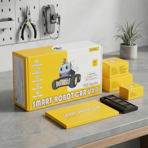 ELEGOO UNO R3 Smart Robot Car Kit V4 for Arduino Robotics for Kids Ages 8-12 12-16 STEM Science Kits Coding Gifts for 8 9 10 11 12 13 14 15 16 Year Old Boys Girls Teens Cool Engineering Building Toys - Thumbnail 6