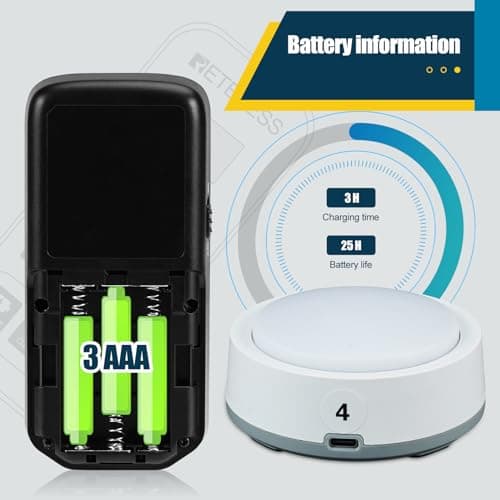 Retekess TM102 Trivia Buzzers,Jeopardy Buzzers,3 Working Modes,66ft,Physical Switches,Family Feud Game for Adults with 4 Rechargeable Buzzers - Thumbnail 6