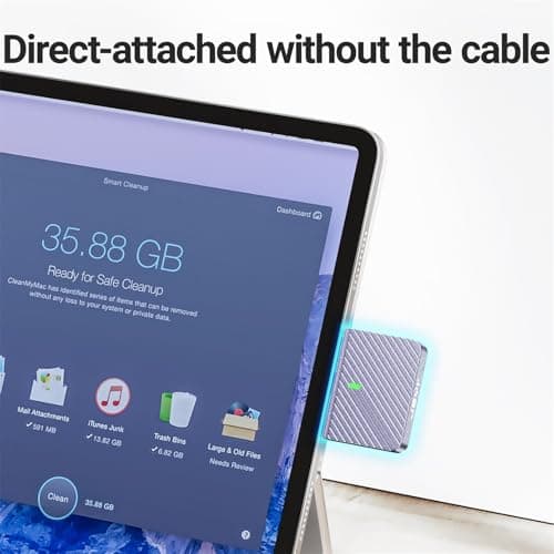 JEYI 2230 M.2 Enclosure, Direct-Attached Wire-Free USB C 10Gbps M.2 NVMe SSD Enclosure Adapter, 2tb Max - i9 Zebra 2230C - Thumbnail 5