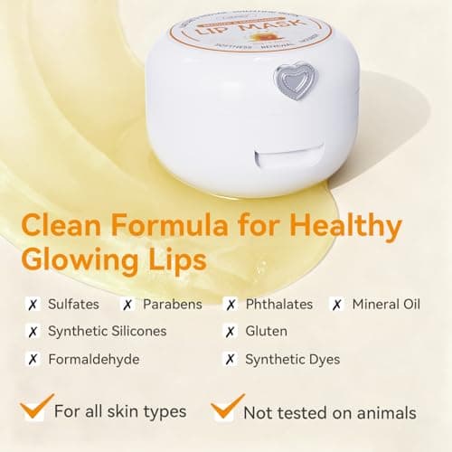 Overnight Lip Mask for Very Dry, Cracked Lips – Deep Hydrating Lip Moisturizer & Repair Treatment, Helps Brighten Dark Lips for Smokers, Smooths Lip Lines, with Mirror & Brush (0.71oz) - Thumbnail 5
