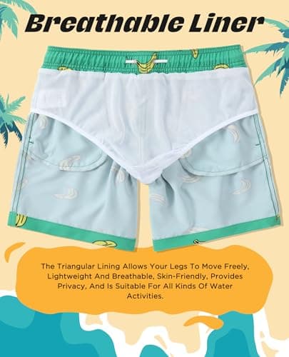 CoozySphere Boys Swimming Trunks Mesh Liner Swim Shorts Quick Dry Bathing Suit Beach Swimsuit Swimwear 5-6 Year Old - Thumbnail 4