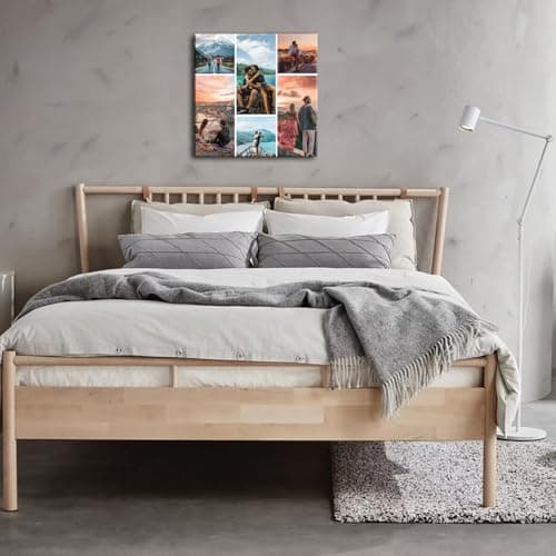 ZHIYYHAO Collage 6 Photo Canvas Prints Custom Multi Personalized Picture Collage with Your Photos for Family Wedding Friends Anniversary (CF-3,24.00L''X24.00W) - Thumbnail 3