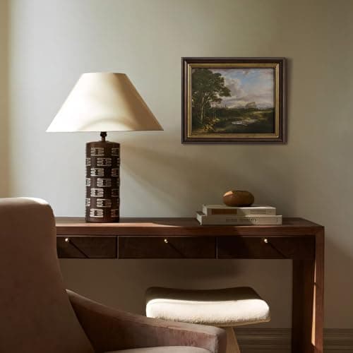 Framed Landscape Canvas Wall Art – Rustic Countryside River Scene, Modern Farmhouse Nature Wall Decor for Living Room, Bedroom, Bathroom, Office, Wall Art Gift for Family & Friends, 12x10 Inch - Thumbnail 4