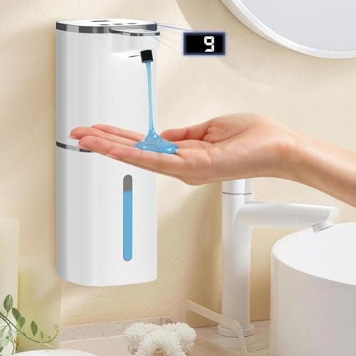 Automatic Liquid Soap Dispenser, 9 Adjustable Levels, 380ml/12.8oz, Touchless Hand Soap or Dish Soap Dispenser,IR Sensor & Display,Wall-Mount or Tabletop Use for Bathroom Kitchen - Image 1