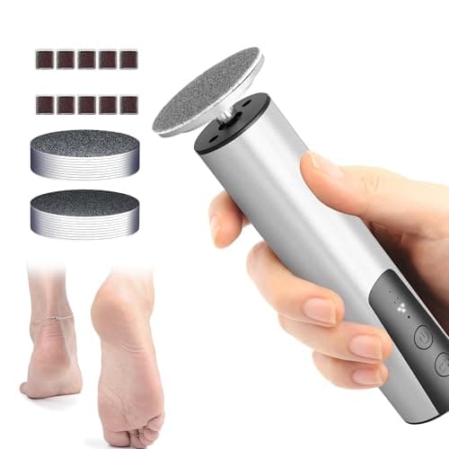 Rechargeable Electric Foot Callus Remover Pedicure Tools for Feet Electric Callus Remover for Feet,Electric Foot File,Heel Scraper for Cracked Heels,Calloused Feet Remover Tool (Silver)