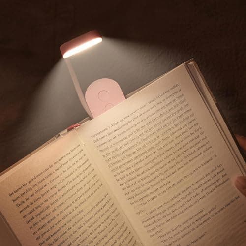 Choudao Rechargeable Book Light, Portable Reading Light,Pink