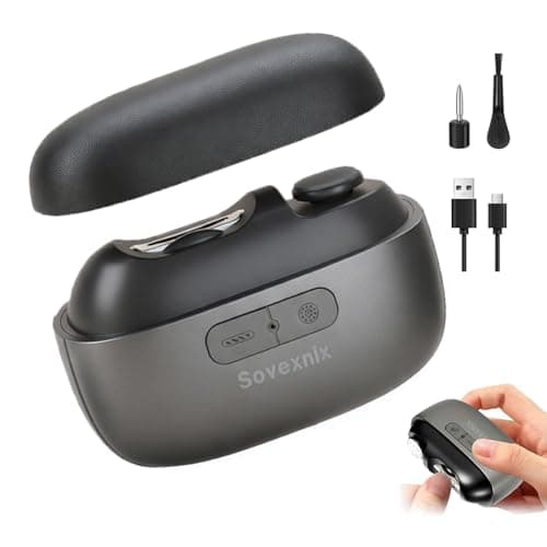 Sovexnix Electric Nail Clipper for Seniors & Adults, 3-in-1 Nail Trimmer, File & Polisher, Wide Opening for Thick Nails, Safe Clippers for Kids, Portable with LED Light, Type-C Charge, Magnetic Cover - Image 1