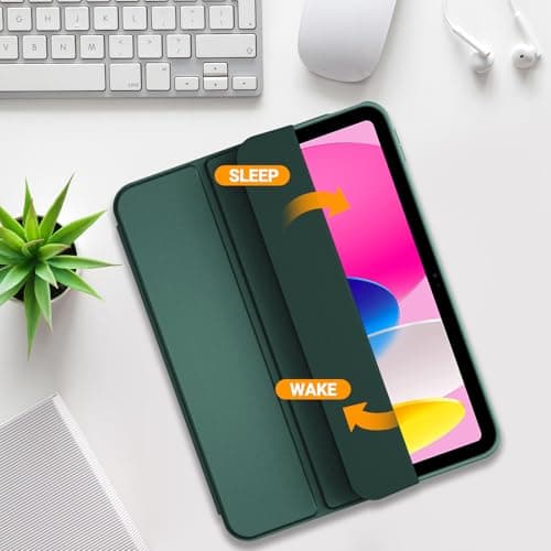 ProCase for iPad (A16) 11th Gen 11 inch 2025/10th Generation 10.9 inch 2022 Case with Pencil Holder, Full Camera Protection Slim Case with Soft TPU Back Cover -Midnight Green - Thumbnail 5