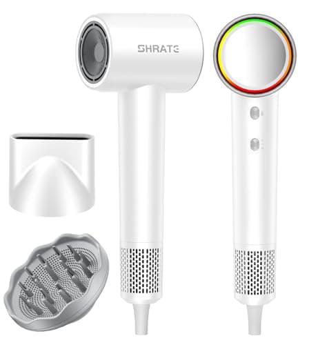 SHRATE Professional High Speed Ionic Hair Dryer | Ultra-Fast Drying | 500 Million Negative Ions | Low Noise | 160000 RPM | Compact Blow Dryer with Magnetic Diffuser for Faster Drying All Hair Types - Image 1