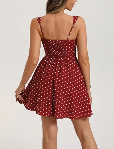 Belle Poque 1950s Vintage Dress for Women Square Neck A-line Flowy Swing Red Dress Date Night Out Outfits XXL - Thumbnail 3