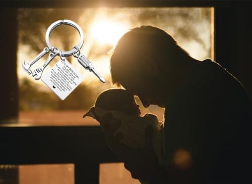 Personalized Father's Day Gifts for Dad Stepdad,Funny Dad Keychain from Daughter/Wife,Cool Keychain for Men,Dad Birthday Gifts - Thumbnail 4