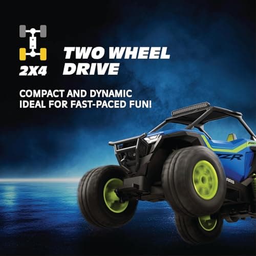 Motor Dayz Polaris RZR Remote Control UTV – 1:14 Scale 2WD RC Car, Officially Licensed Polaris RZR, Full-Function 2.4GHz Radio Control, USB Rechargeable, Ready to Run, Blue - Thumbnail 3
