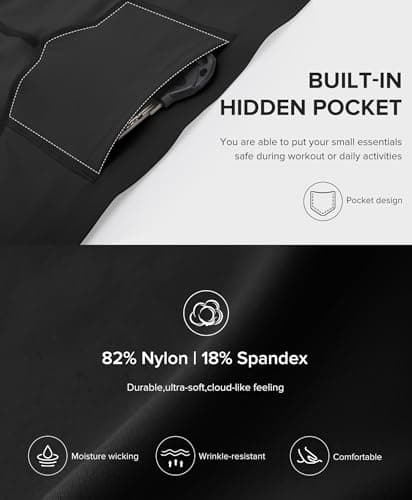 BRXL Straight Leg Workout Pants Women Wide Leg Gym Pants Tummy Control Butt Lifting Workout Leggings Black XS - Thumbnail 6