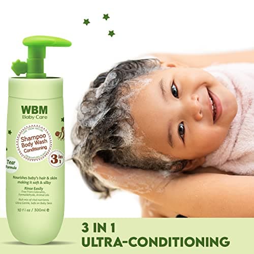WBM Care 3-in-1 Baby Shampoo, Body Wash & Conditioner (10 oz, Pack of 2) offers a gentle, nourishing formula for baby’s hair and skin, Tear-free and hypoallergenic - Thumbnail 5