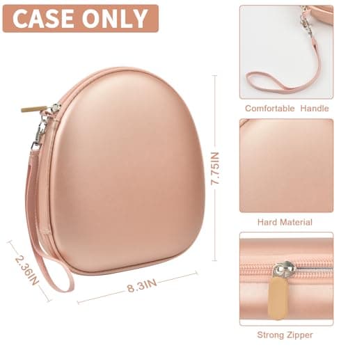 Headphone Case for Sony WH-CH720N WH-CH520 WH-1000XM4 for Soundcore Q20i Q20 Q30 for JBL Tune 720BT 510BT Noise Canceling Headphones, Wireless Headset Travel Bag (Box Only)(Rose Gold) - Thumbnail 4